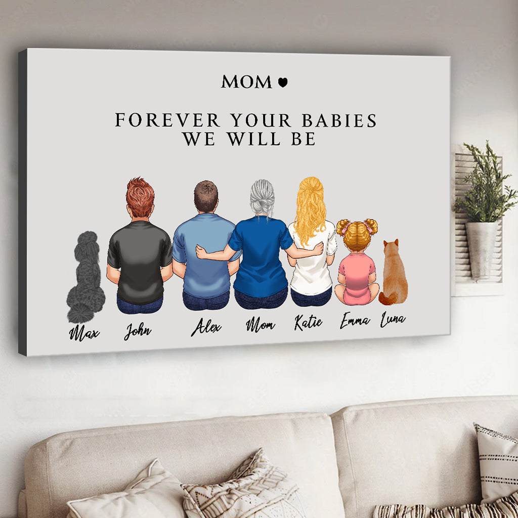 Pour toujours ton bébé - Toile et affiche personnalisées pour maman