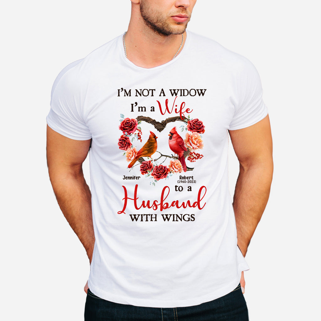 Je suis l'épouse d'un mari ailé - T-shirt et sweat à capuche commémoratifs personnalisés