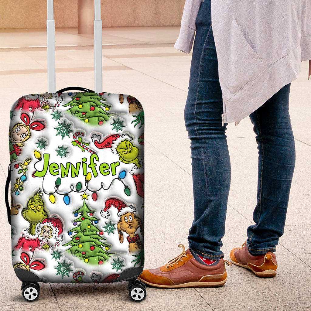 Merry Chrisrtmas - Personalized Stole Christmas Luggage Cover