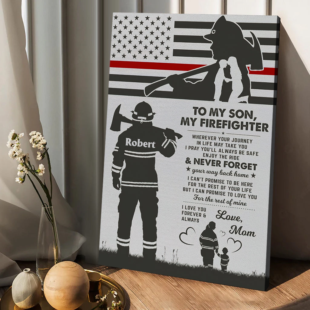 À mon pompier - Toile et affiche personnalisées pour pompier