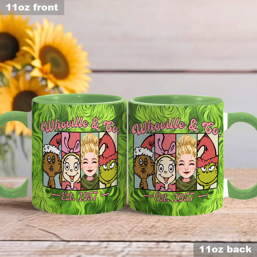Green Mischief - Personalized Stole Christmas Accent Mug