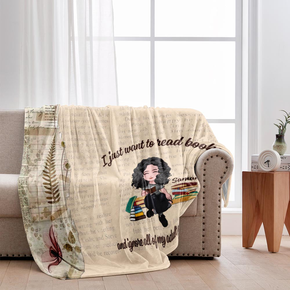 Voici ma couverture de lecture - Cadeau de lecture pour maman, fille, petite amie, épouse - Couverture personnalisée