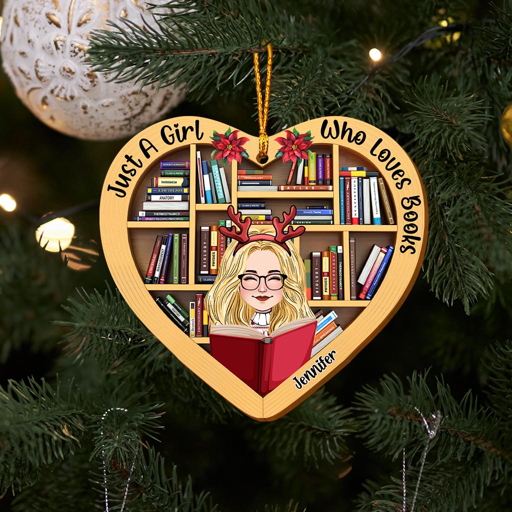 Juste une fille qui aime les livres - Ornement de livre personnalisé