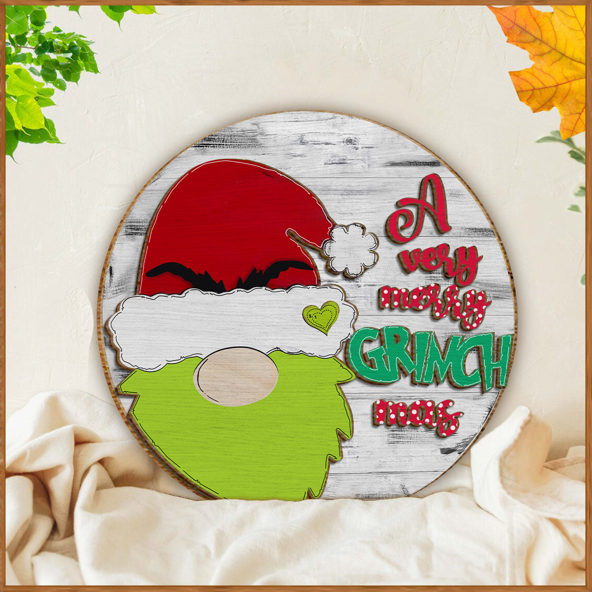 Joyeux Noël - Panneau/Plaque en bois double couche « Noël volé »