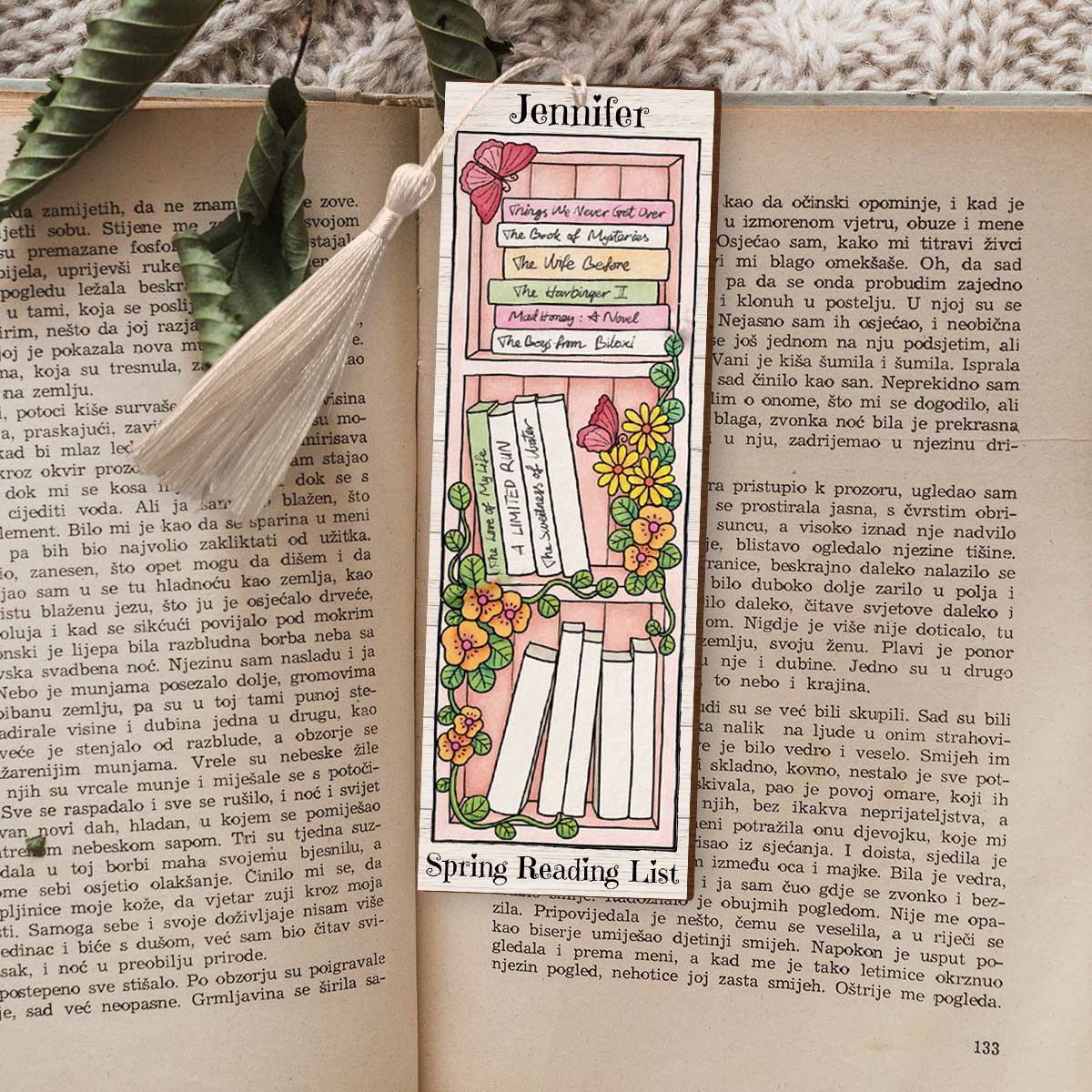 Liste de lectures saisonnières - Marque-page personnalisé