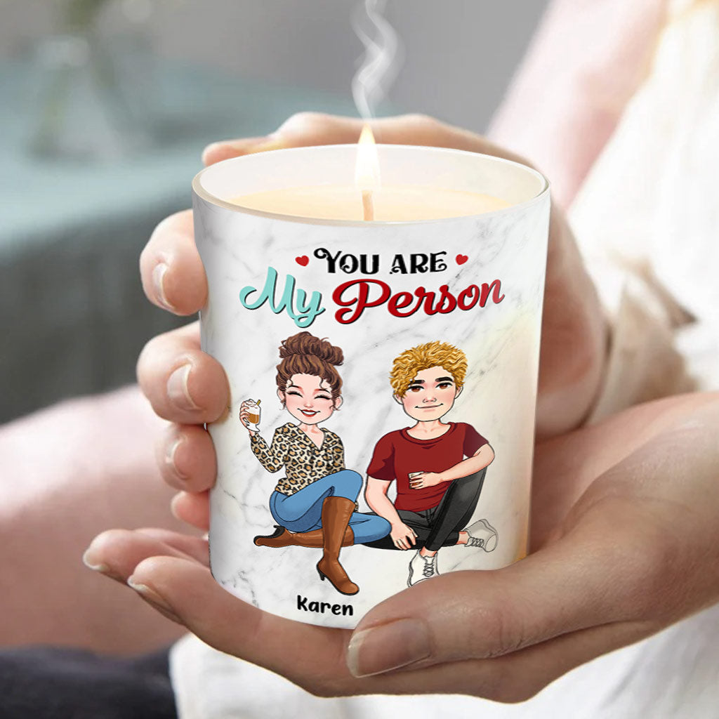 Merci d'être ma thérapeute bénévole - Bougie personnalisée pour ma meilleure amie avec couvercle en bois