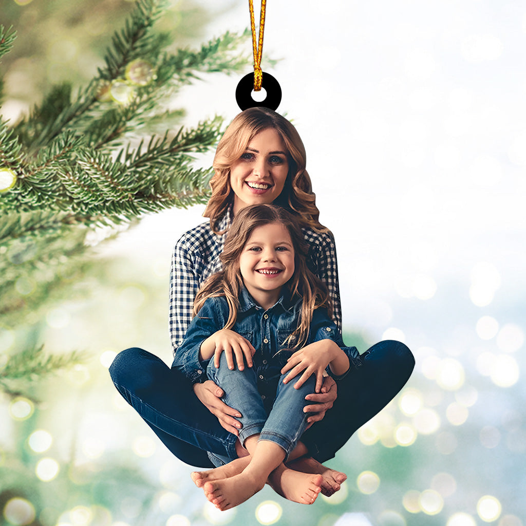 Photo de famille personnalisée mère et fille - Ornement personnalisé pour maman