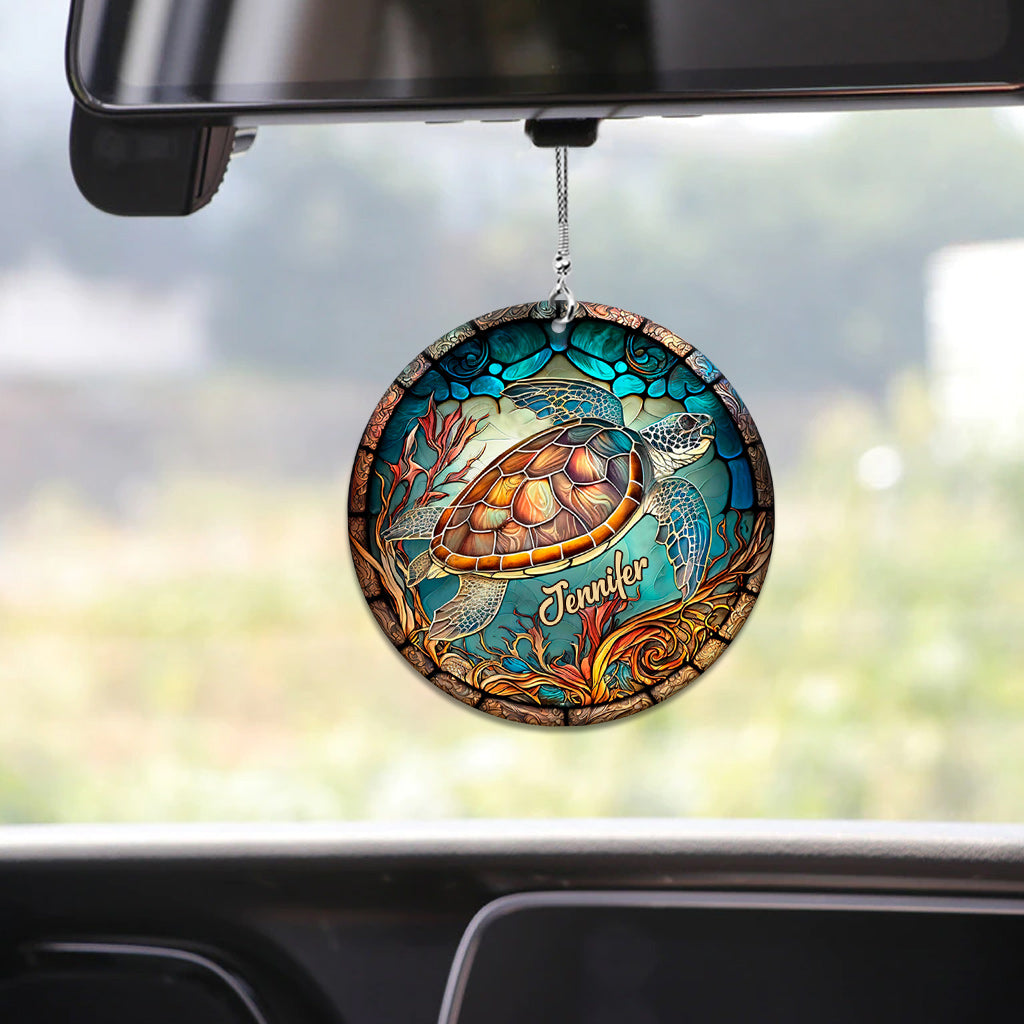 J'adore les tortues - Ornement de voiture tortue personnalisé