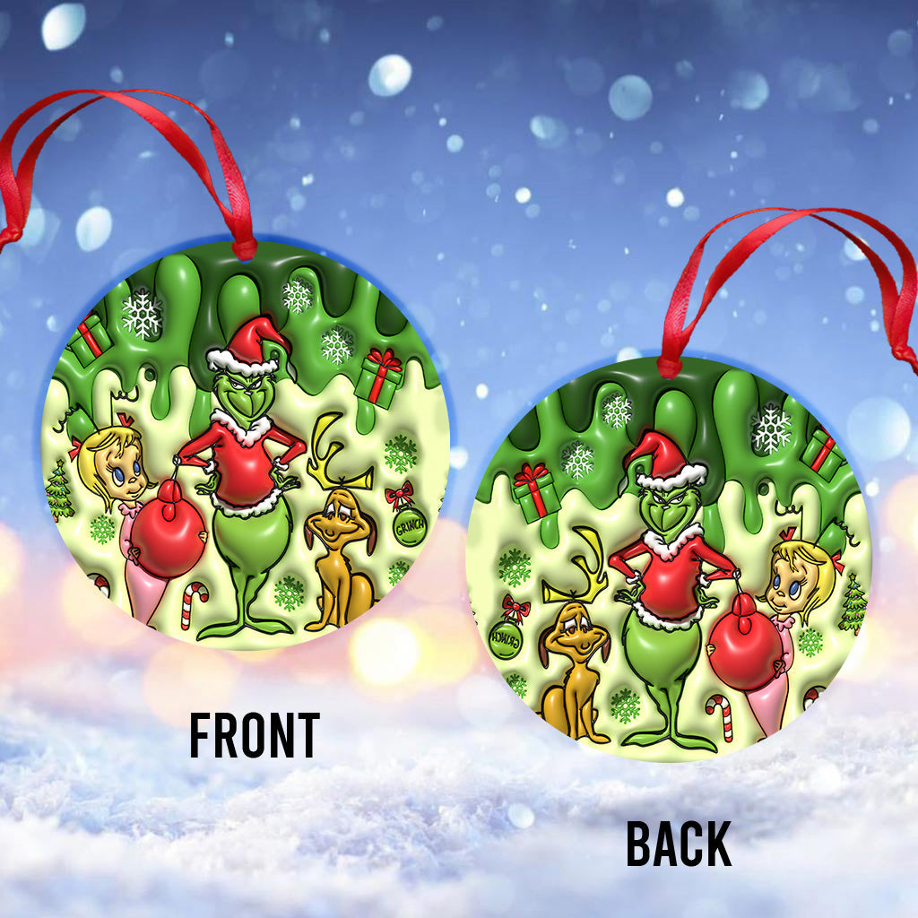 Merry Grinchmas - Personalized Stole Christmas Ornament