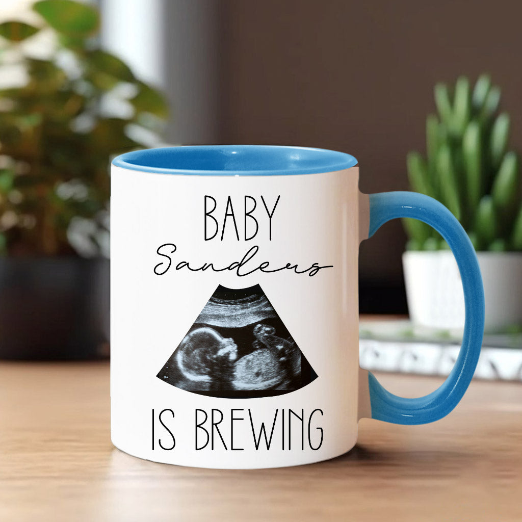 Photo d'échographie de bébé en préparation - Cadeau de grossesse pour votre femme - Mug personnalisé
