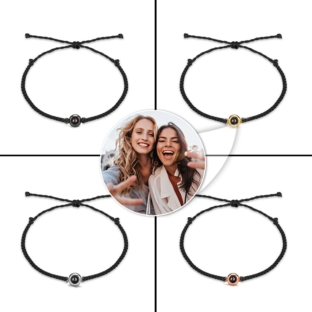 Meilleure amie pour toujours - Cadeau pour une amie - Bracelet à projection personnalisé