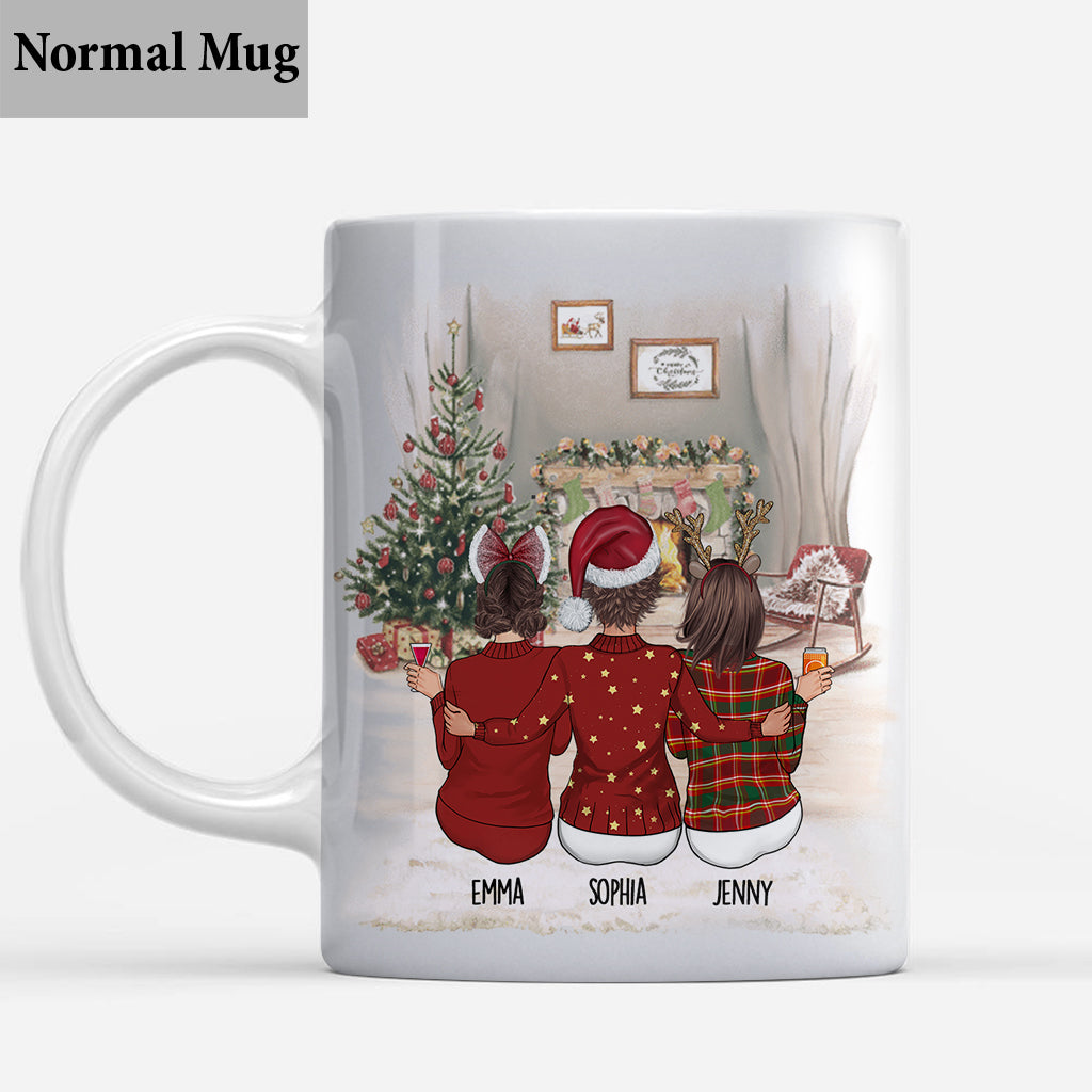 Mère et filles liées pour toujours - Mug personnalisé pour maman