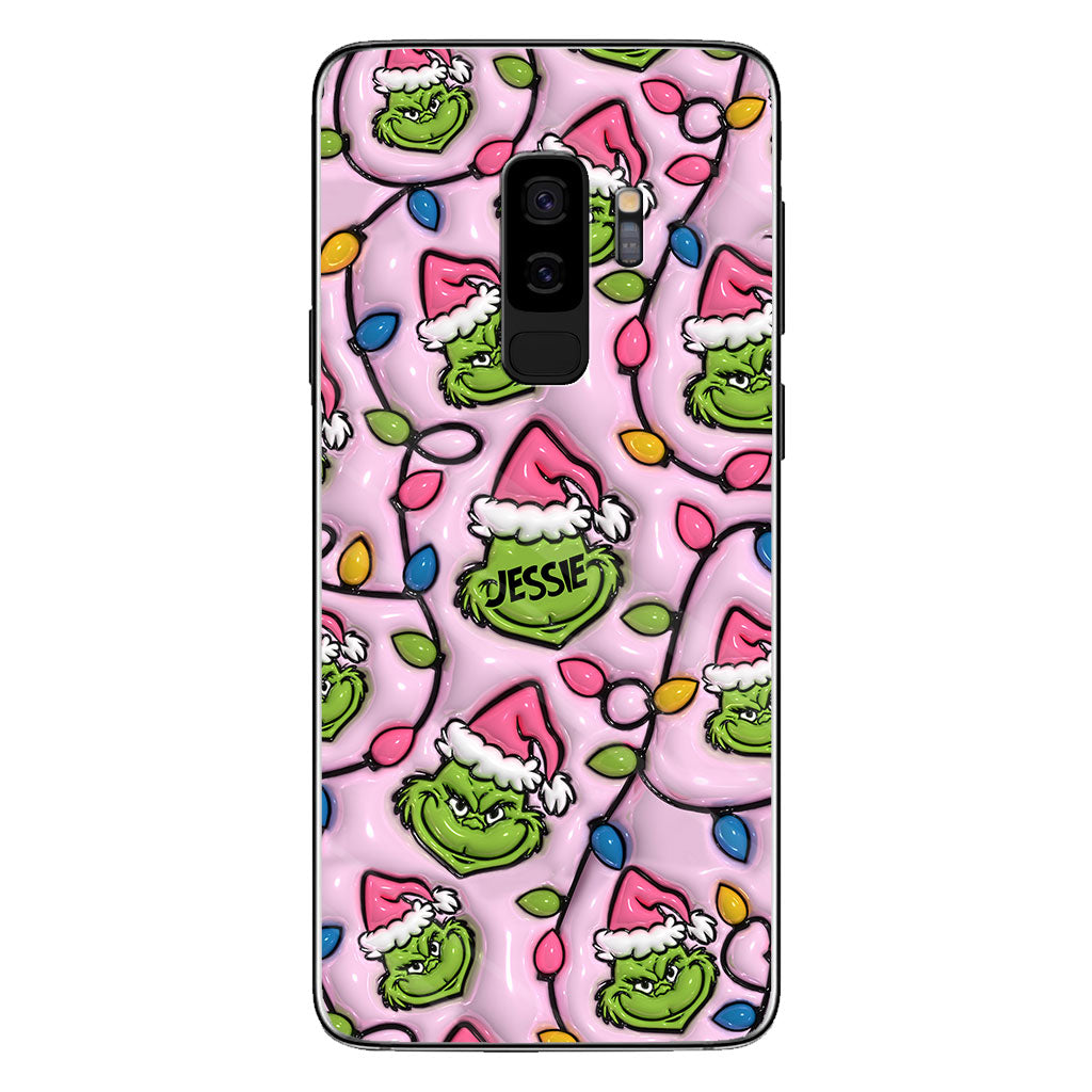 Green & Pink - Personalized Stole Christmas Phone Case