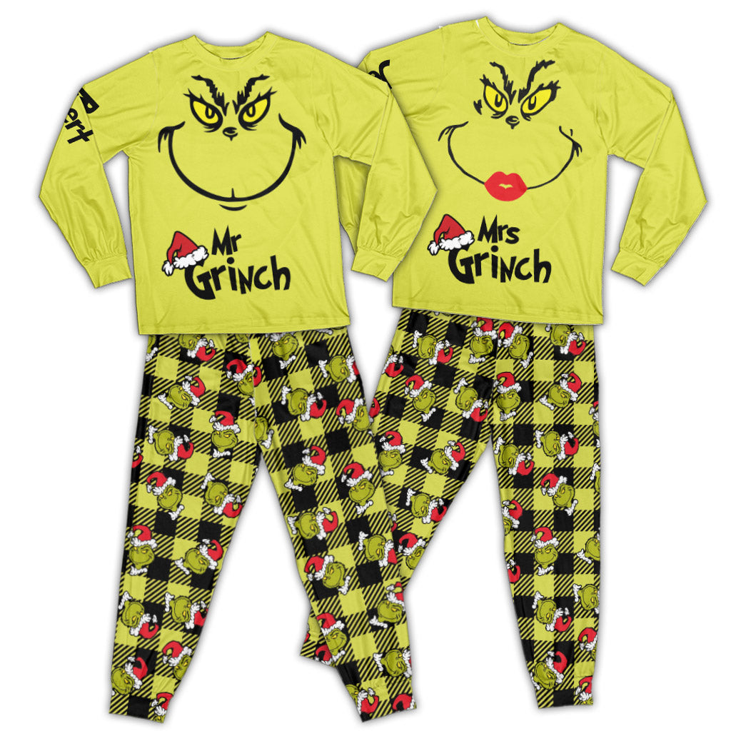Couple Green - Personalized Stole Christmas Pajamas Set