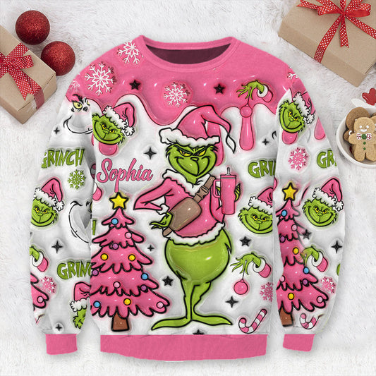 Merry Grinchmas - Personalized Stole Christmas Ugly Sweater