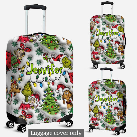 Merry Chrisrtmas - Personalized Stole Christmas Luggage Cover