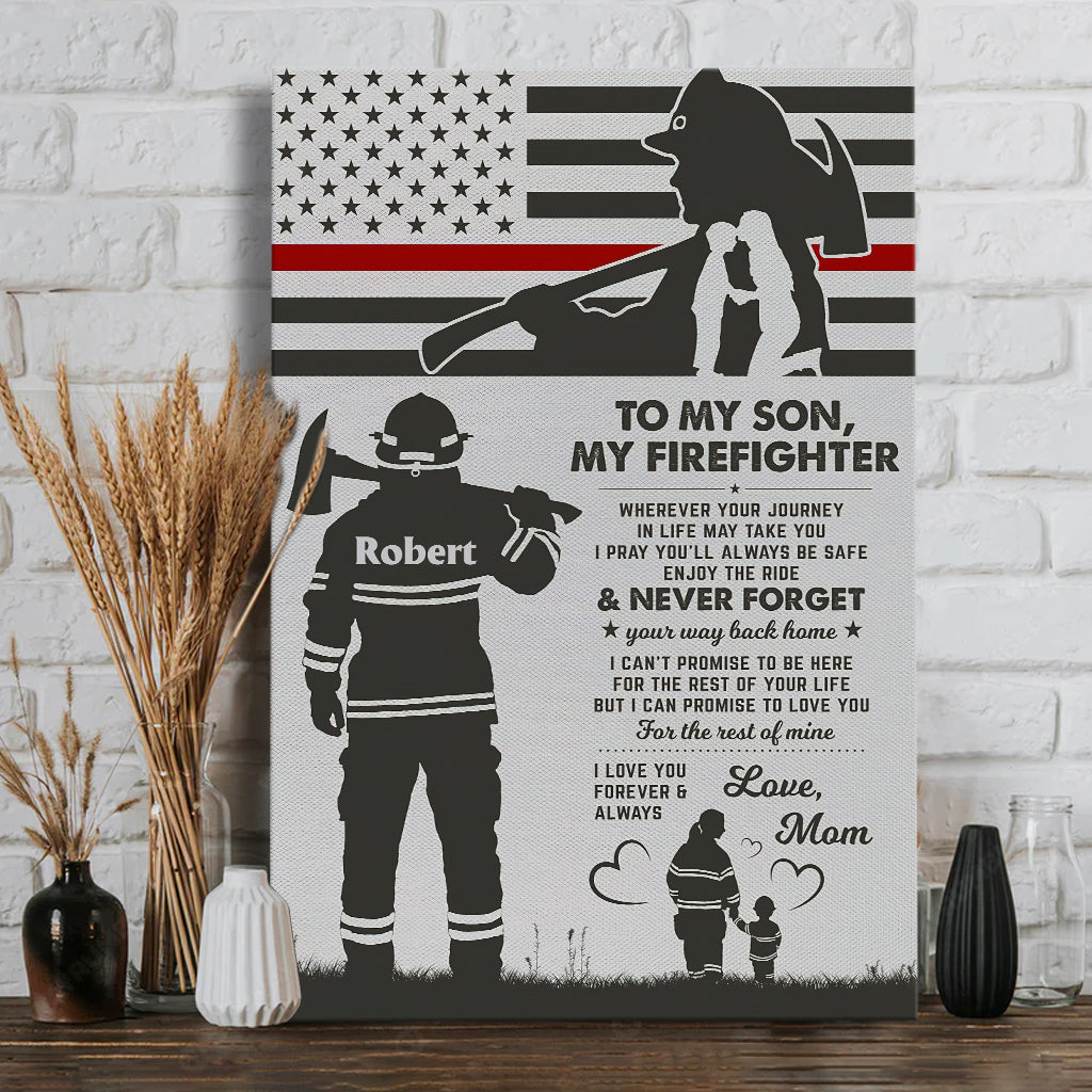 À mon pompier - Toile et affiche personnalisées pour pompier