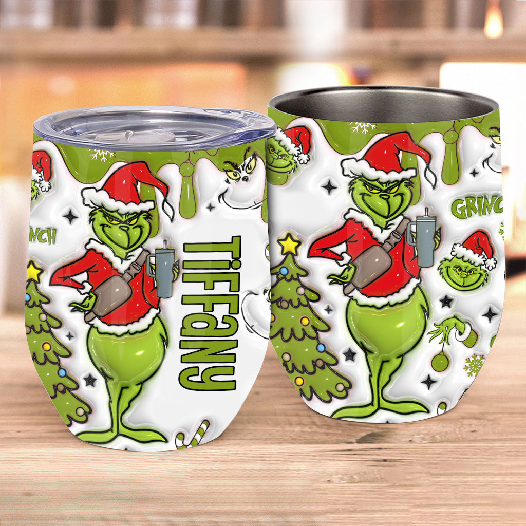 Joyeux Noël - Gobelet à vin personnalisé avec étole de Noël