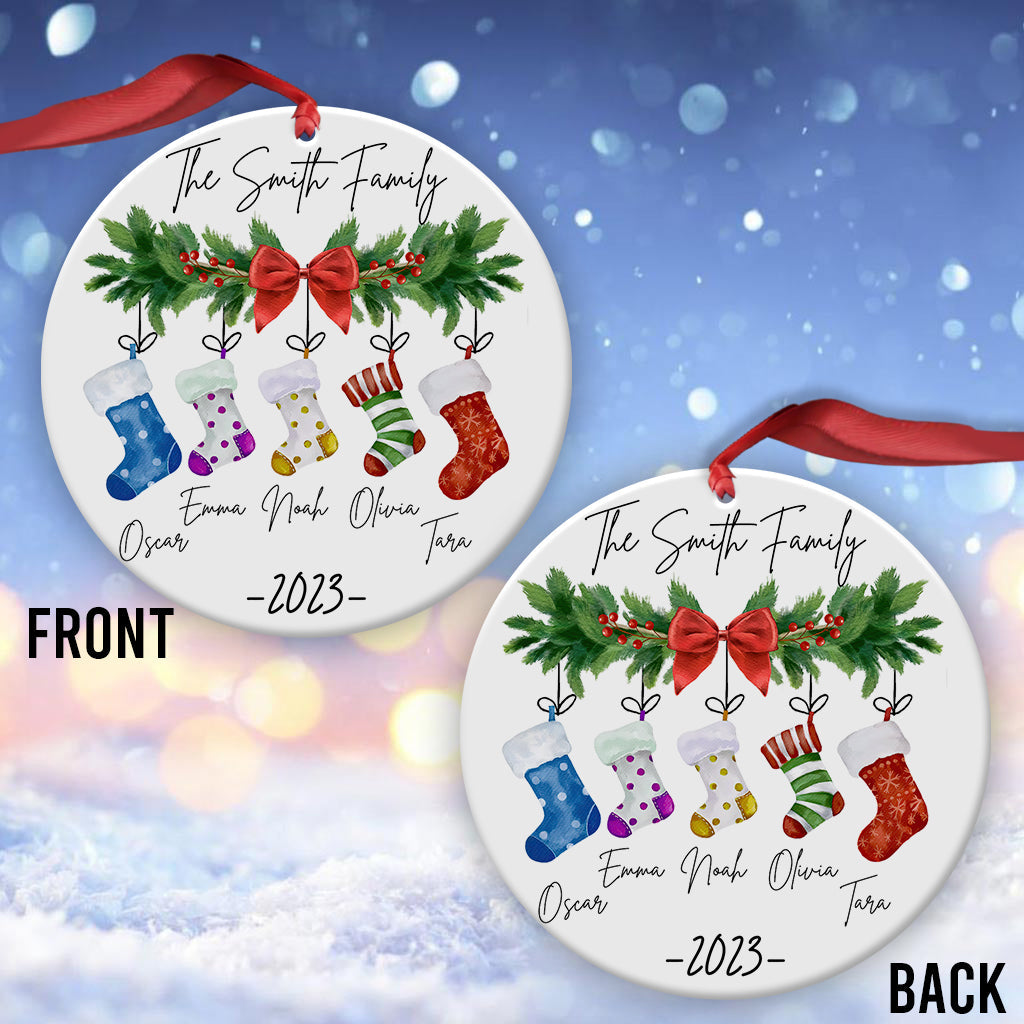 Stocking Family - Personalized Family Ornament