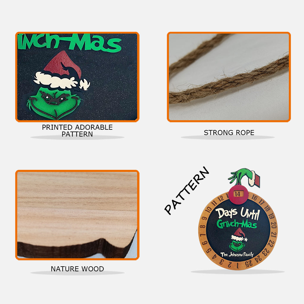 Days Until Christmas - Personalized Stole Christmas Christmas Countdown Wood Sign 1