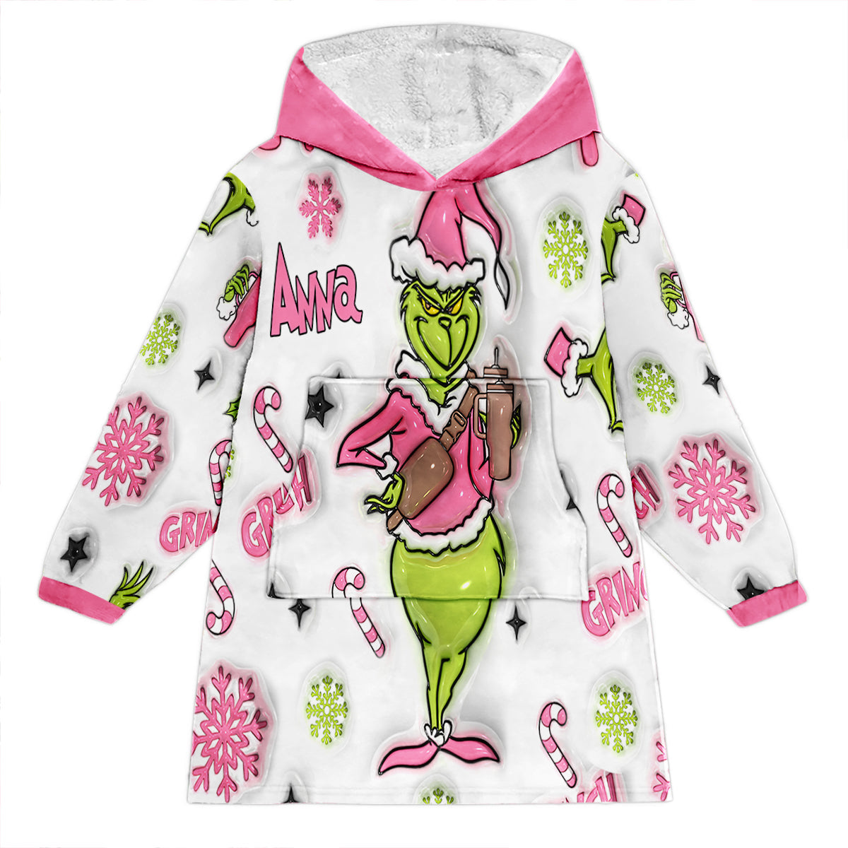 Je suis réservé(e) - Sweat à capuche personnalisé avec étole de Noël