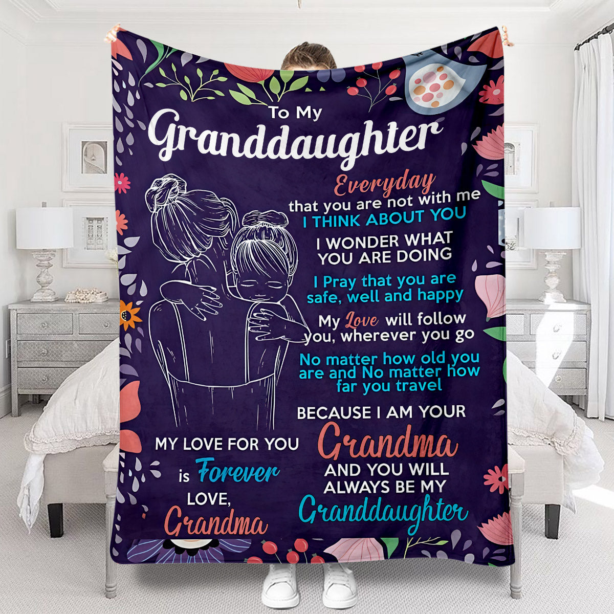 Tu seras toujours ma petite-fille - Couverture personnalisée pour grand-mère