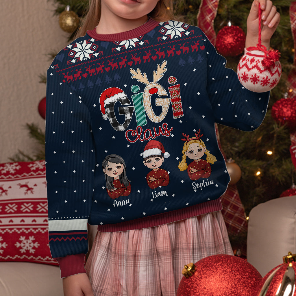 Pull moche personnalisé Gigi Claus - Mamie