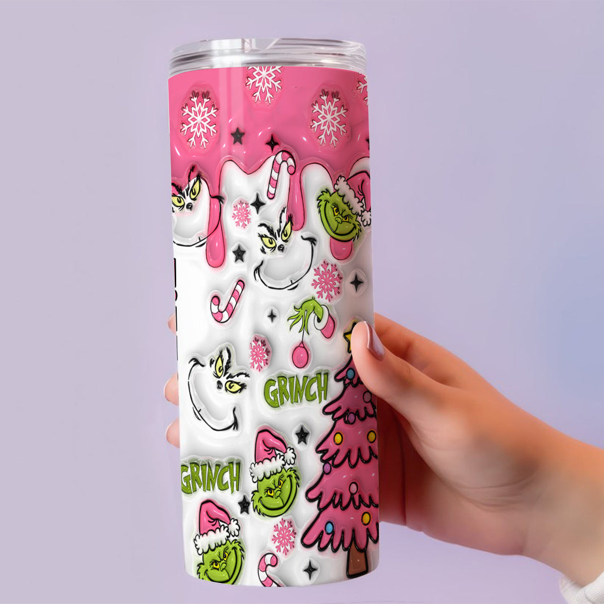 Merry Grinchmas - Personalized Stole Christmas Skinny Tumbler