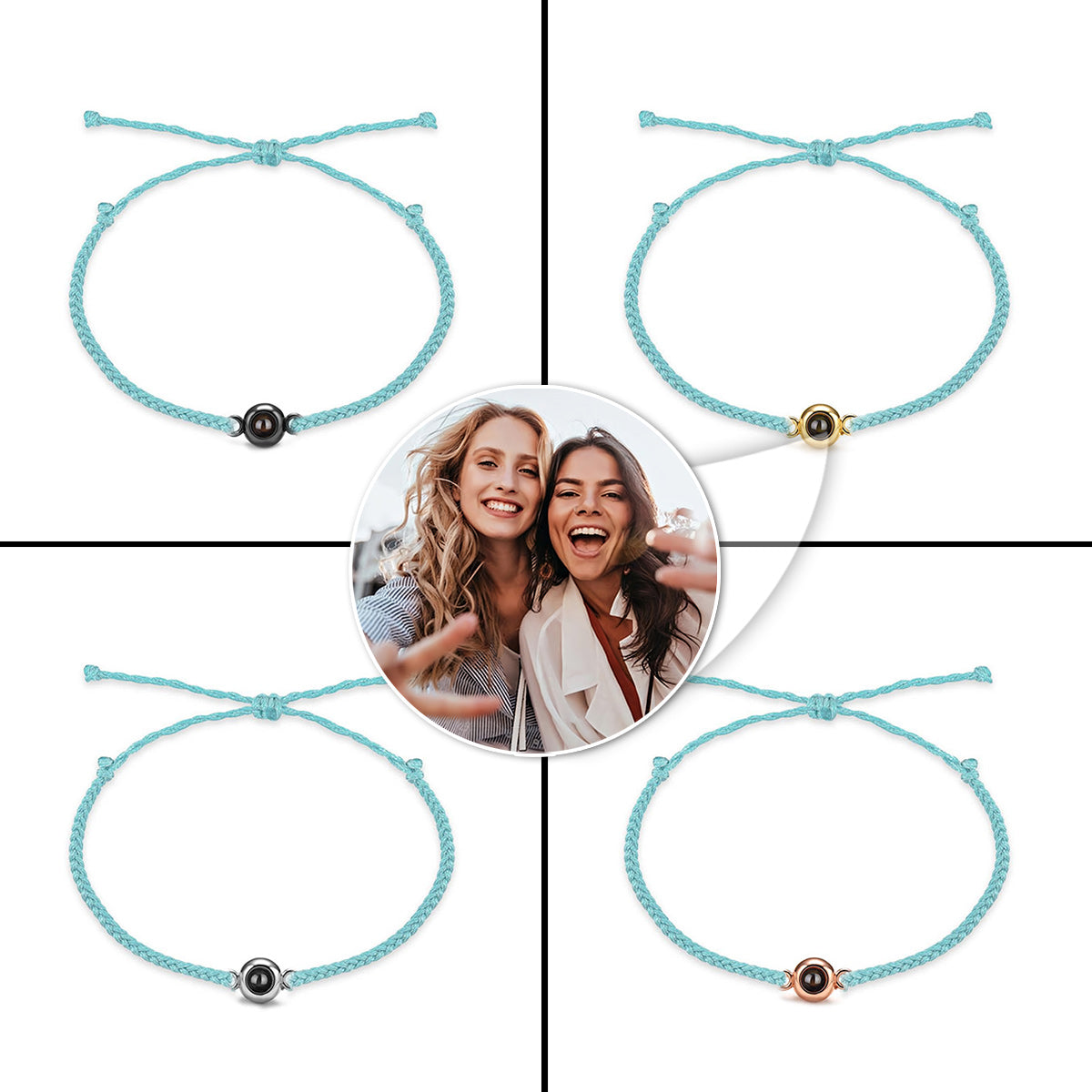 Meilleure amie pour toujours - Cadeau pour une amie - Bracelet à projection personnalisé