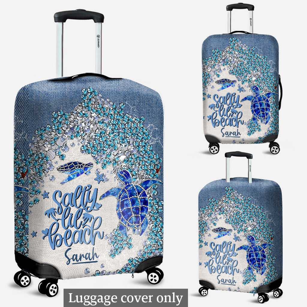 Turtle Bling - Personalized Turtle Luggage Cover