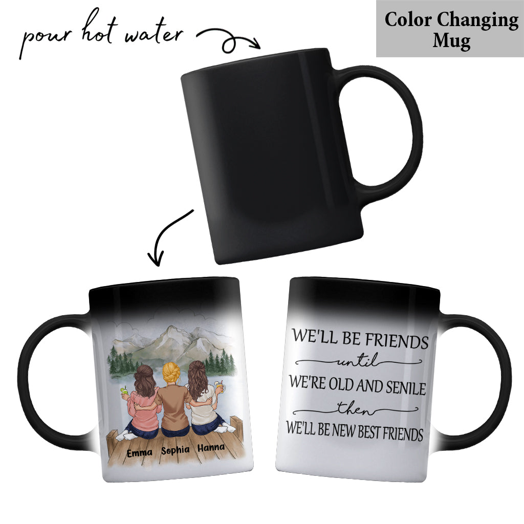 On sera amis jusqu'à la vieillesse et la sénile - Mug personnalisé pour meilleure amie