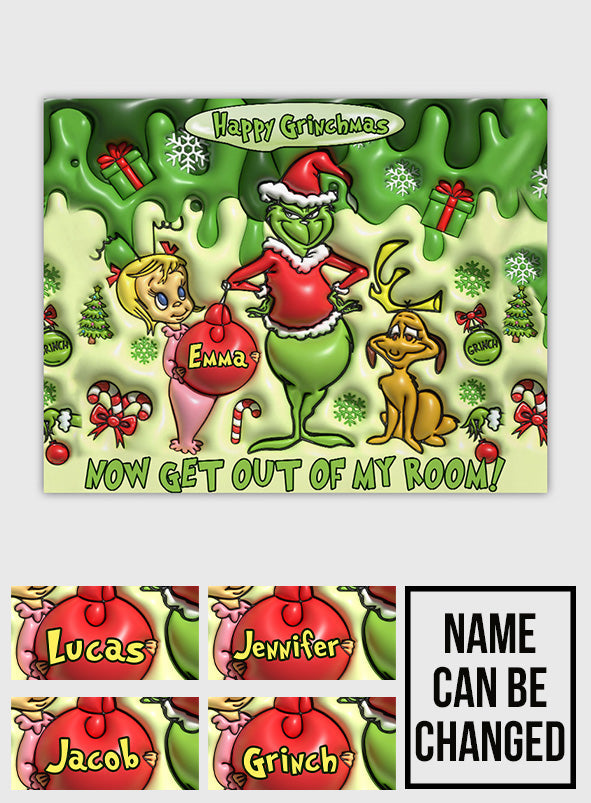 Merry Greenmas - Personalized Stole Christmas Wall Tapestry