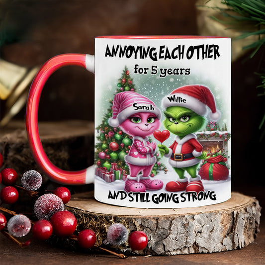 Annoying Each Other - Personalized Stole Christmas Accent Mug