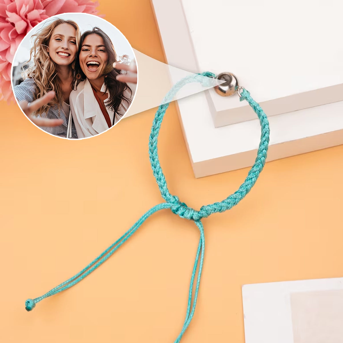 Meilleure amie pour toujours - Cadeau pour une amie - Bracelet à projection personnalisé