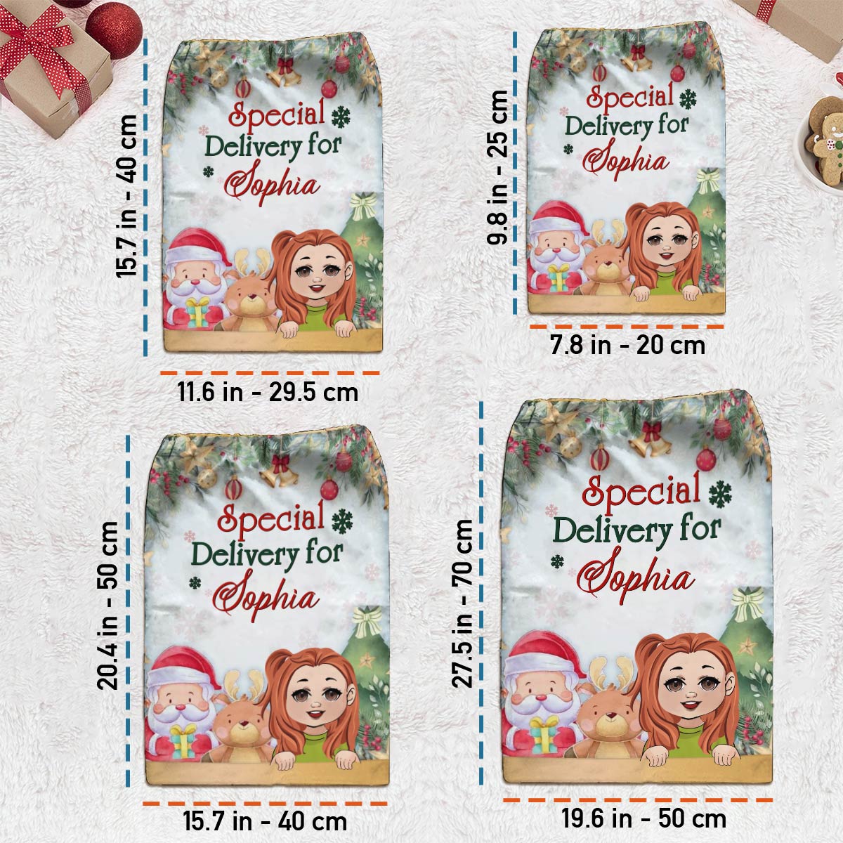 Special Delivery - Personalized Family Drawstring Tote Bag