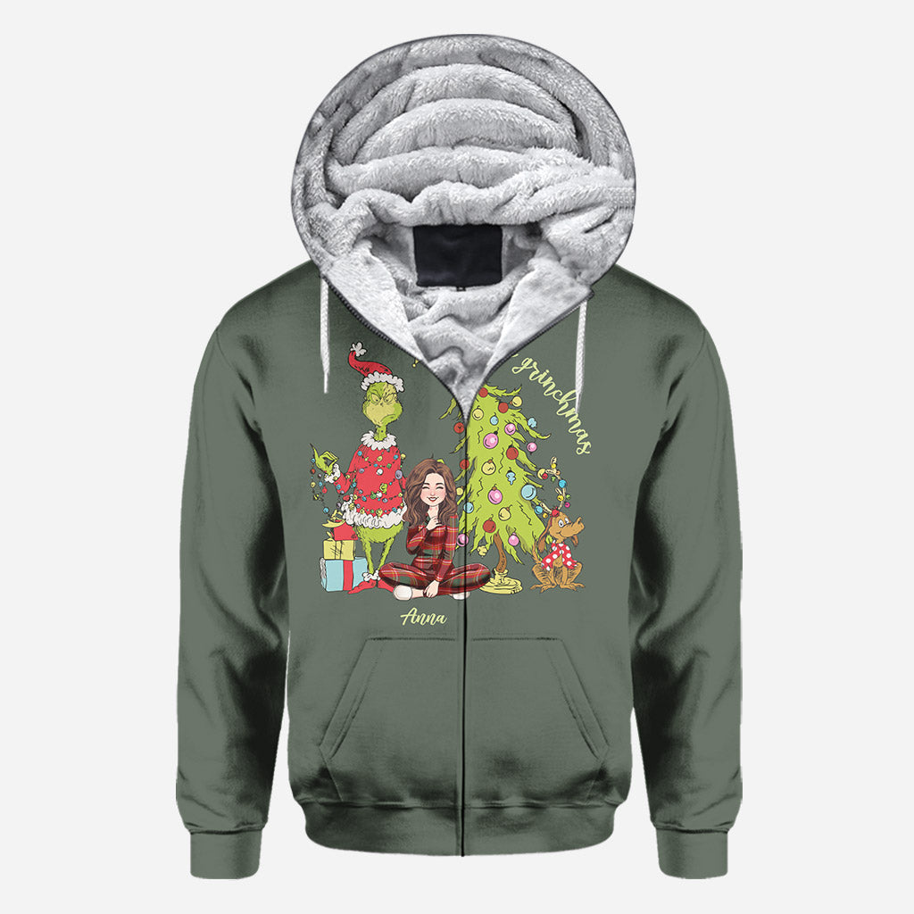 Merry Christmas Green Mischief - Personalized Stole Christmas All Over Shirt