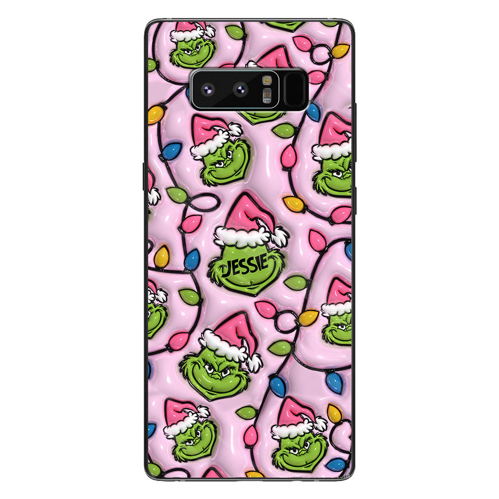 Green & Pink - Personalized Stole Christmas Phone Case