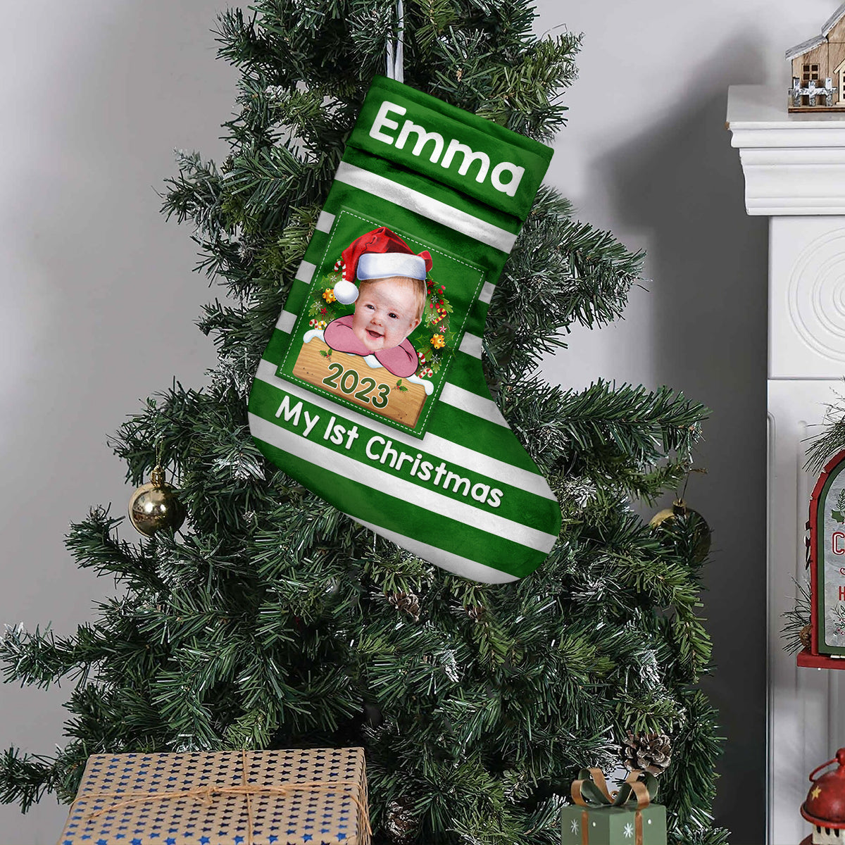 Mon premier Noël - Chaussettes de Noël personnalisées pour toute la famille