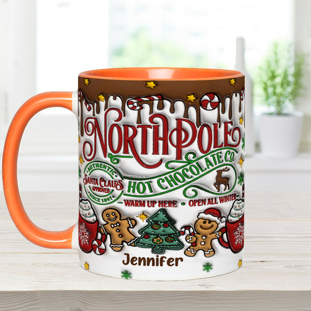 Chocolat chaud Northpole - Mug personnalisé avec décoration de Noël