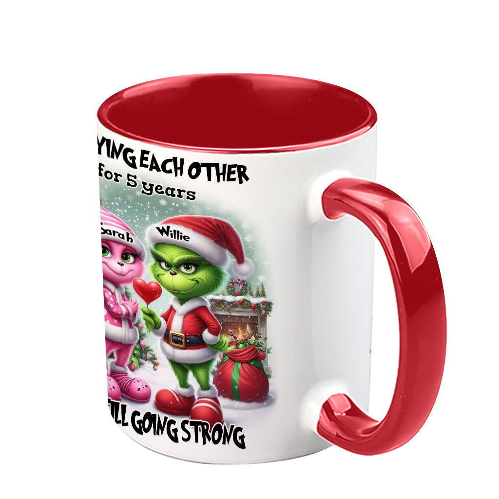 Annoying Each Other - Personalized Stole Christmas Accent Mug