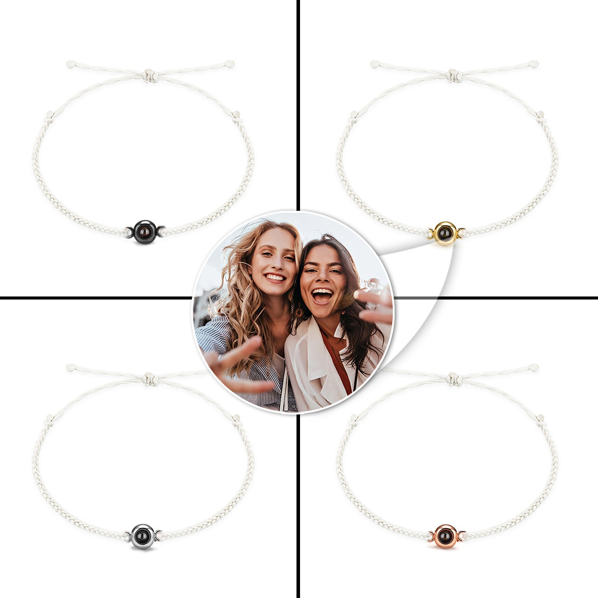 Meilleure amie pour toujours - Cadeau pour une amie - Bracelet à projection personnalisé