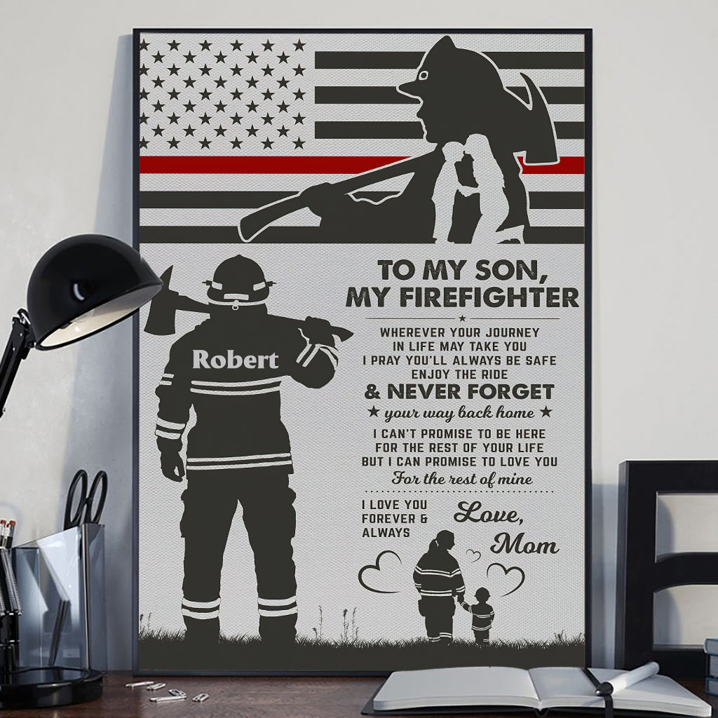 À mon pompier - Toile et affiche personnalisées pour pompier