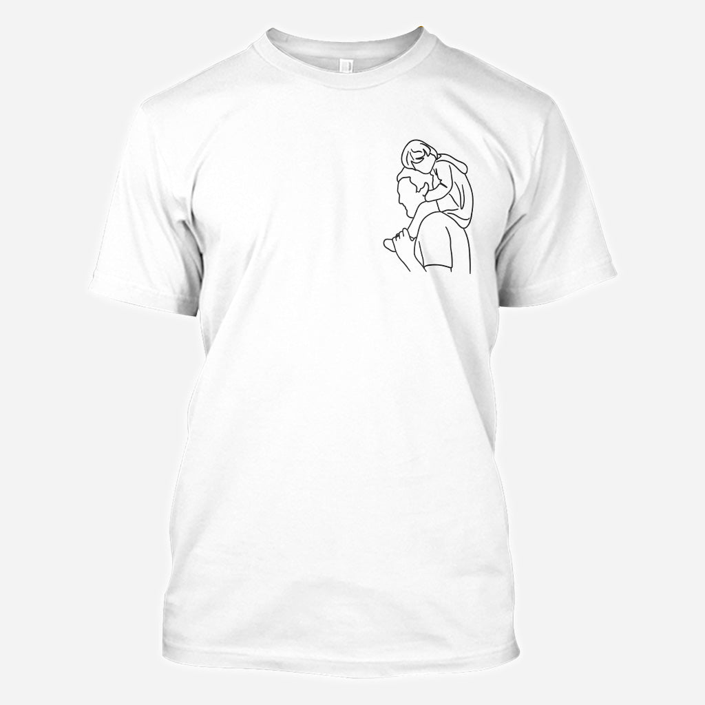 Meilleur papa du monde - Cadeau pour papa - T-shirt personnalisé intégral