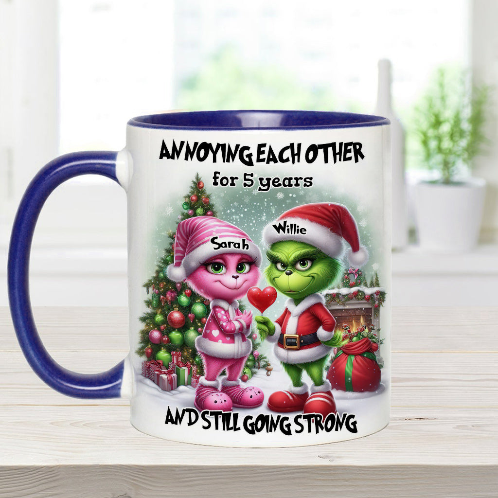Annoying Each Other - Personalized Stole Christmas Accent Mug