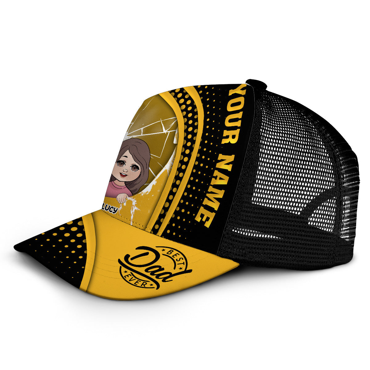 Best Dad Ever - Personalized Father Trucker Hat