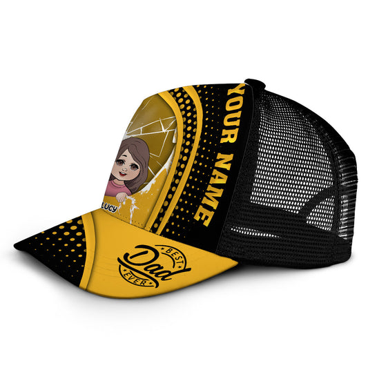 Meilleur papa du monde - Casquette de camionneur personnalisée pour papa