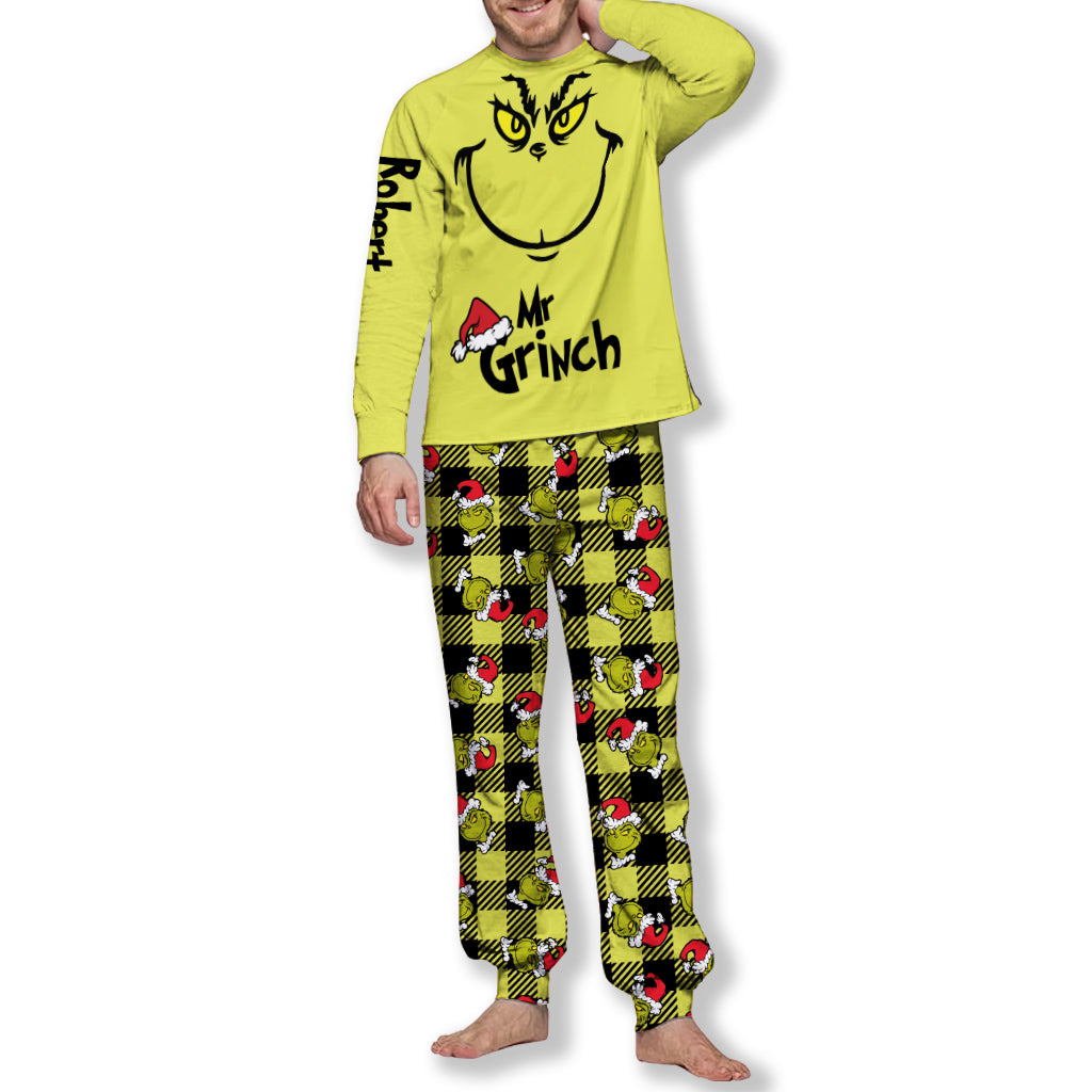 Couple Green - Personalized Stole Christmas Pajamas Set