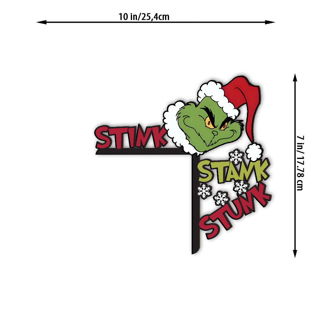 Stink Stank Stunk - Décoration de cadre de porte volée pour Noël