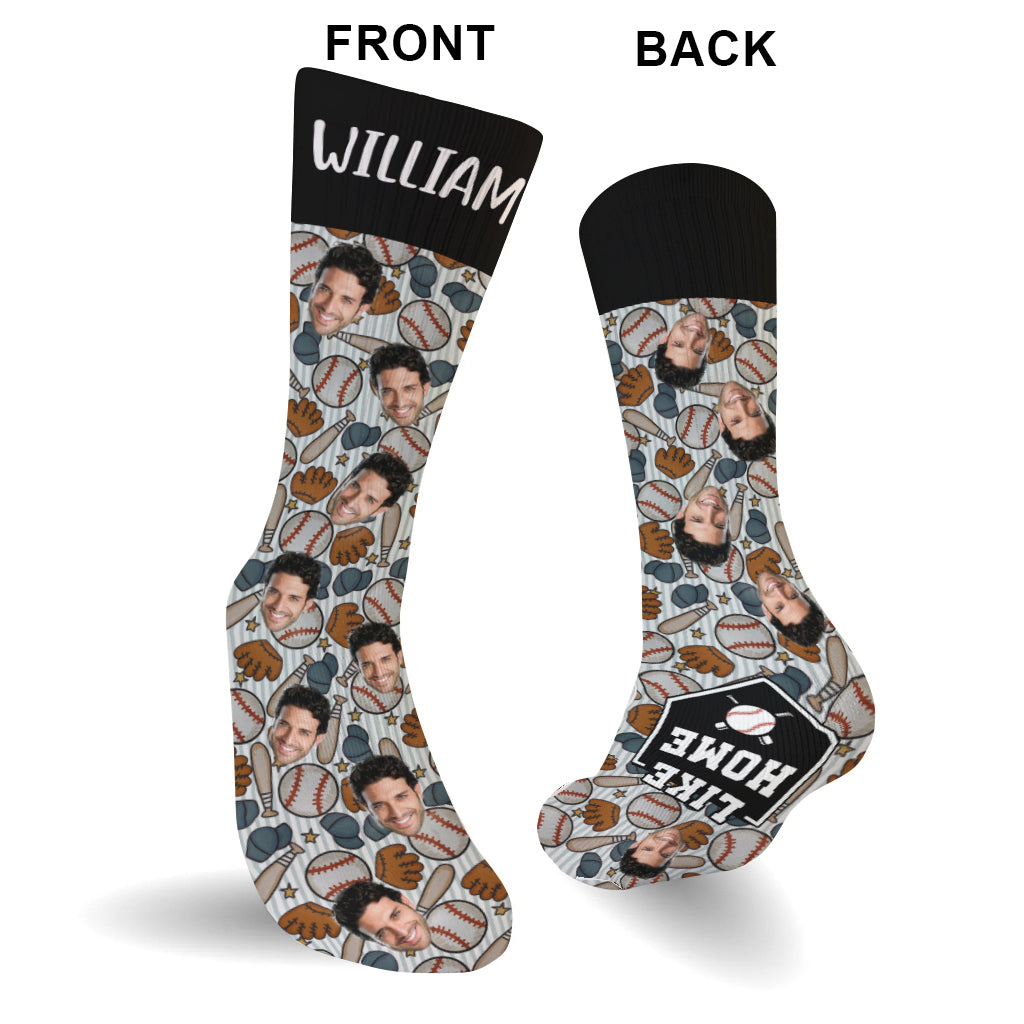 Rien de tel que chez soi - Chaussettes de baseball personnalisées