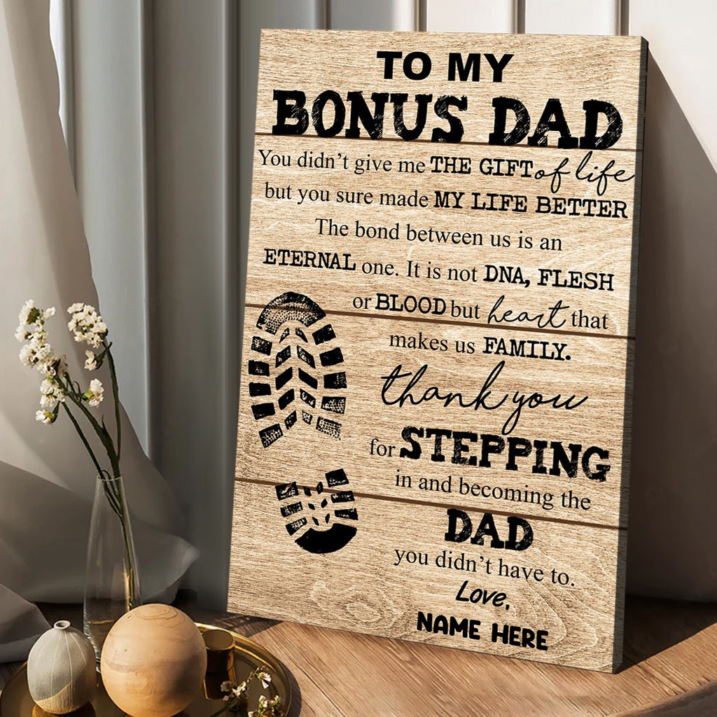 À mon beau-père - Toile et affiche personnalisées pour papa